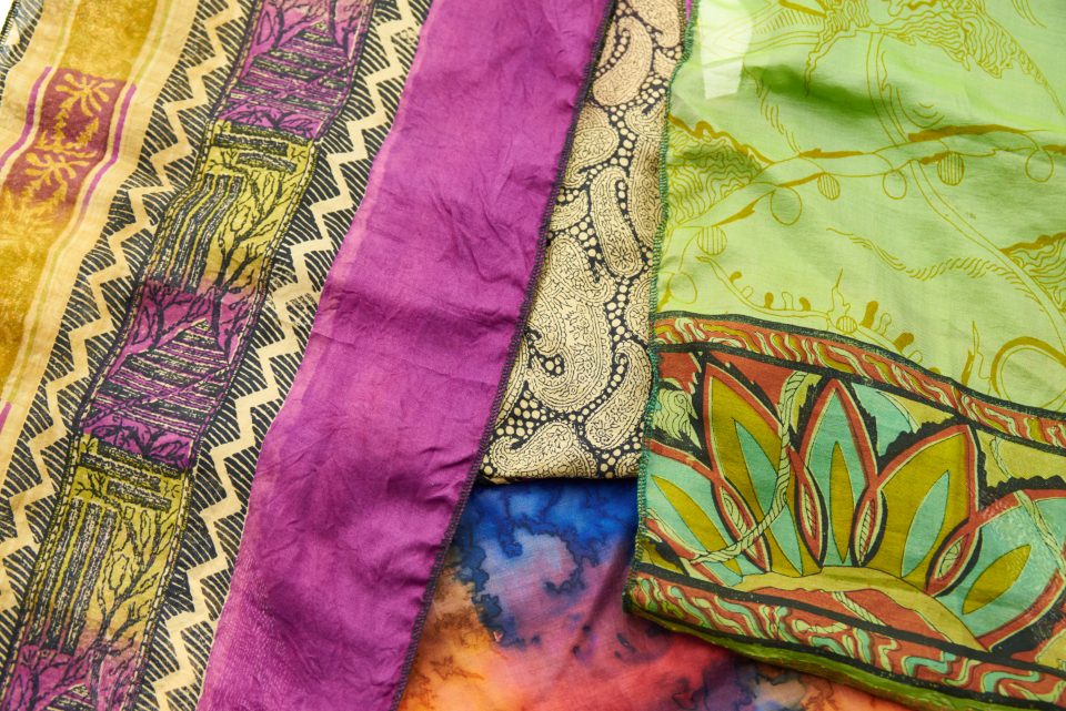 Illustrative photograph of sari Fabric